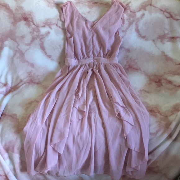 Shein pastel purple chiffon dress, small, pink - Picture 4 of 5